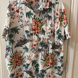 George Men's Floral Palm Tree Shirt - Multicolor